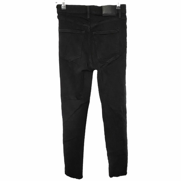 DENIM FORUM THE LOLA HIGH RISE BLACK SKINNY CROPPED JEANS - Picture 2 of 9